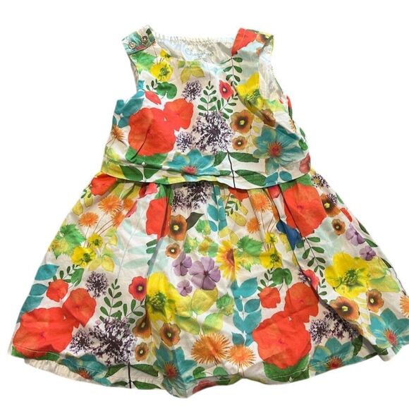 Cherokee Girls 2T Floral Sleeveless Summer Dress Multicolor Casual - Picture 1 of 5